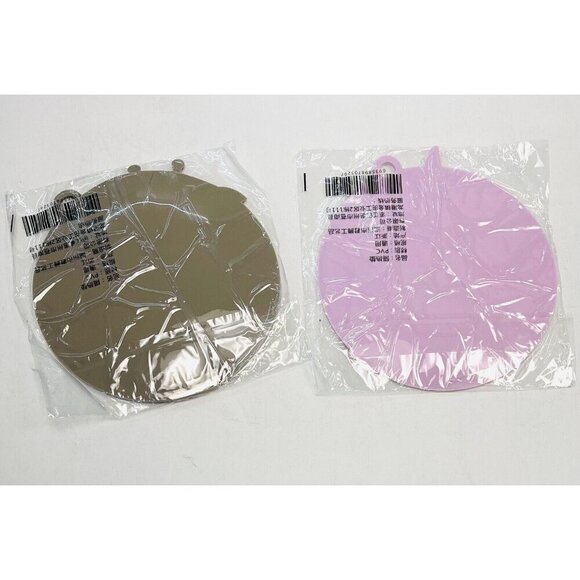 Lot 2 Food Safe Silicone 6" HOT PADS Trivets Brown Giraffe Pink Rabbit NIP NEW - Picture 2 of 2